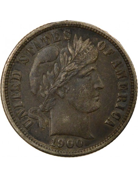USA Barber 10 cents Argent 1900 Philadelphie