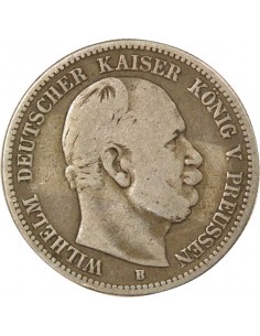 Etats Allemands (Prusse) Guillaume Ier de Prusse 2 mark Argent 1876 Hanovre 2