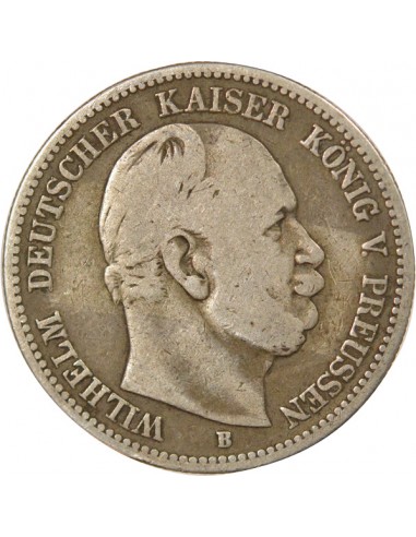 Etats Allemands (Prusse) Guillaume Ier de Prusse 2 mark Argent 1876 Hanovre