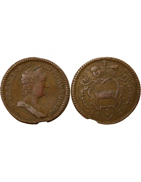 Autriche Marie-Thérèse 1 pfennig Cuivre 1759