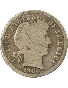 Etats Unis d'Amérique Barber 1 dime Argent 1900 Philadelphie 2