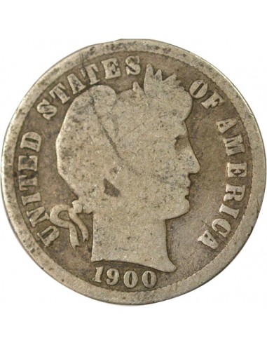 Etats Unis d'Amérique Barber 1 dime Argent 1900 Philadelphie
