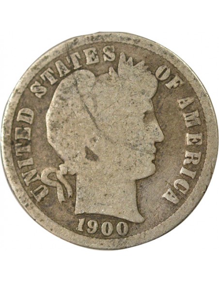 Etats Unis d'Amérique Barber 1 dime Argent 1900 Philadelphie