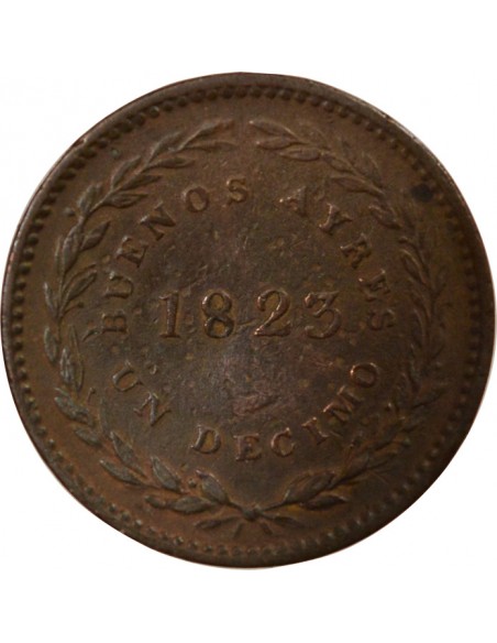 Argentine 1 décime Bronze 1823 Birmingham