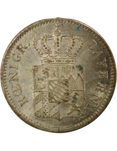 Etats Allemands (Bavière) Louis Ier de Bavière 1 kreuzer Billon 1853 D Munich
