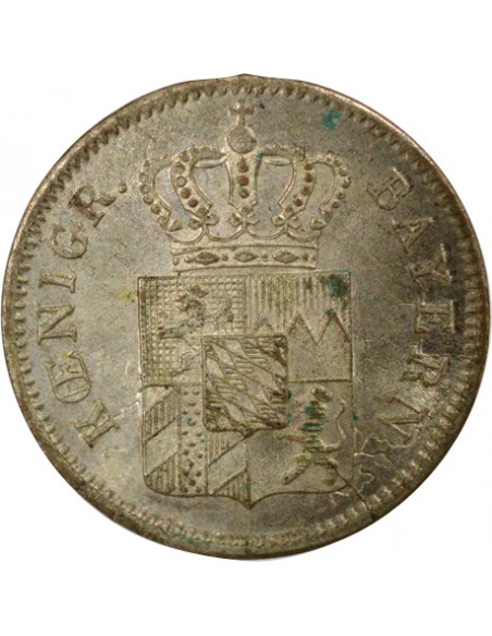 Etats Allemands (Bavière) Louis Ier de Bavière 1 kreuzer Billon 1853 D Munich
