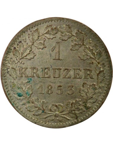 Etats Allemands (Bavière) Louis Ier de Bavière 1 kreuzer Billon 1853 D Munich