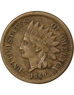 USA Tête d'Indien 1 cent Bronze 1860 Philadelphie 2