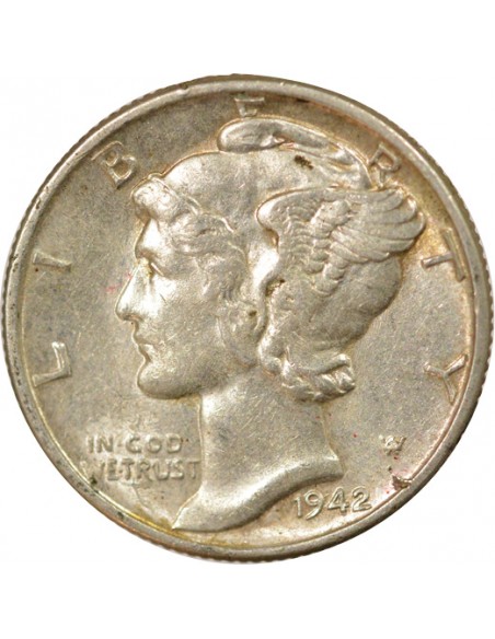 Etats Unis d'Amérique Mercury 1 dime Argent 1943 Philadelphie