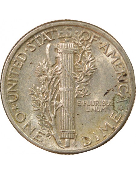 Etats Unis d'Amérique Mercury 1 dime Argent 1943 Philadelphie