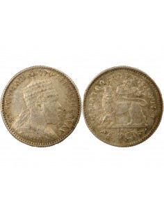 Ethiopie Menelik II 1 gersh Argent 1895 (1903-1928) A - Paris