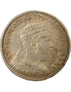 Ethiopie Menelik II 1 gersh Argent 1895 (1903-1928) A - Paris 2
