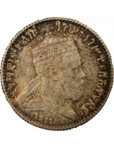 Ethiopie Menelik II 1 gersh Argent 1895 (1903-1928) A - Paris 2