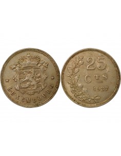 Luxembourg Charlotte 25 centimes Cupronickel 1927 B. Bruxelles