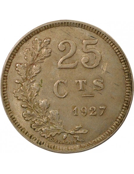 Luxembourg Charlotte 25 centimes Cupronickel 1927 B. Bruxelles