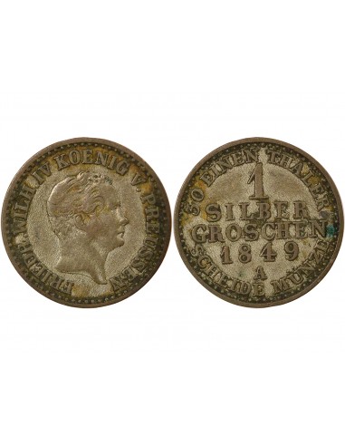 Etats Allemands (Prusse) Frédéric-Guillaume IV 1 groschen Billon 1849 A Berlin