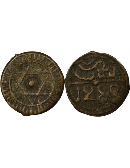 Maroc Mohammed IV 4 falus Bronze 1288 (1871-1872) Fès