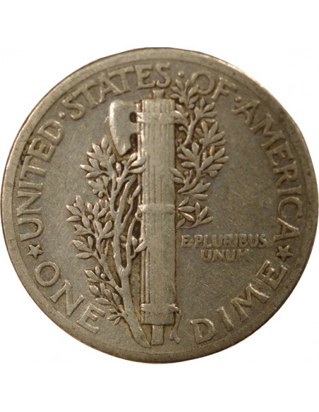 Etats Unis d'Amérique Mercury 1 dime Argent 1937 Philadelphie
