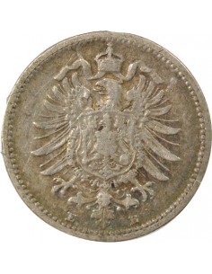 Allemagne Guillaume Ier de Prusse 20 pfennig Argent 1875 E Muldenhutten 2
