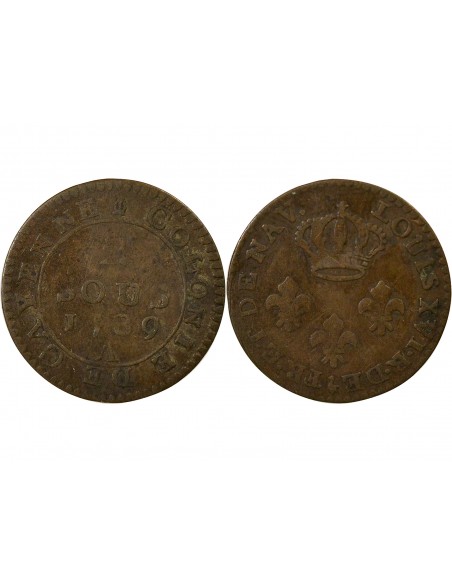 Guyane Française Louis XVI 2 sous Billon 1789 A - Paris