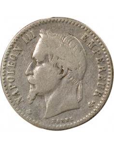 Napoléon III Tête Laurée 50 centimes Argent 1867 A - Paris 2