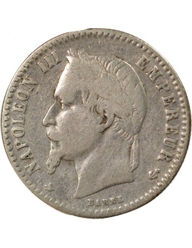 Napoléon III Tête Laurée 50 centimes Argent 1867 A - Paris