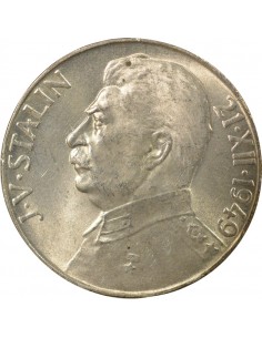 Tchécoslovaquie Joseph V. Staline 70e Anniversaire de Staline 50 korun Argent 1949 2