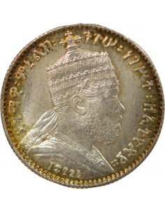 Ethiopie Menelik II 1 gersh Argent 1895 (1903-1923) A - Paris 2