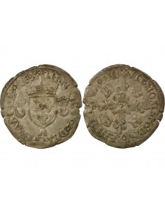 Henri II Aux Croissants 1 douzain Billon 1551 A - Paris