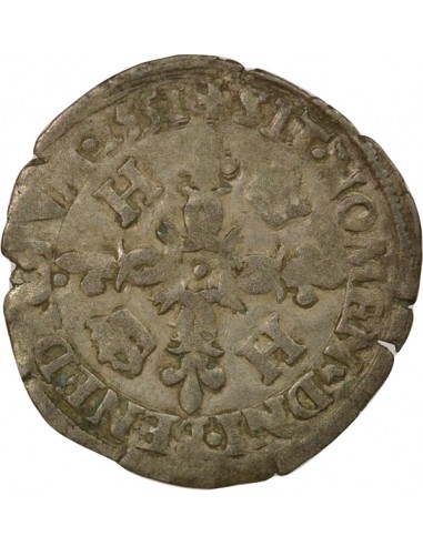 Henri II Aux Croissants 1 douzain Billon 1551 A - Paris