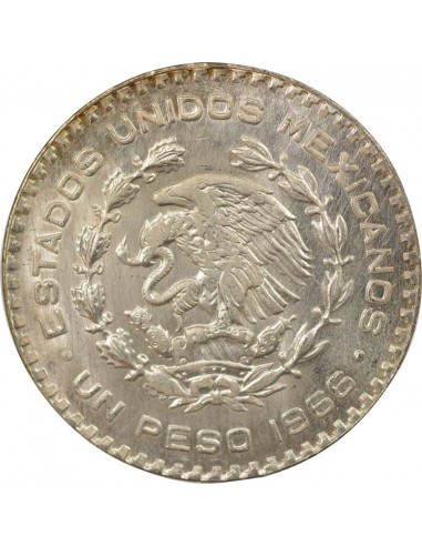 Mexique 1 peso Billon 1966 Mo Mexico City