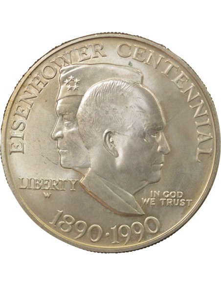 USA Eisenhower Centenaire d'Eisenhower 1 Dollar Argent 1990 W West Point