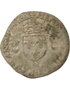 Henri II Aux Croissants 1 douzain Billon 1551 N Montpellier 2