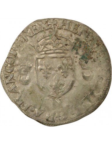 Henri II Aux Croissants 1 douzain Billon 1551 N Montpellier