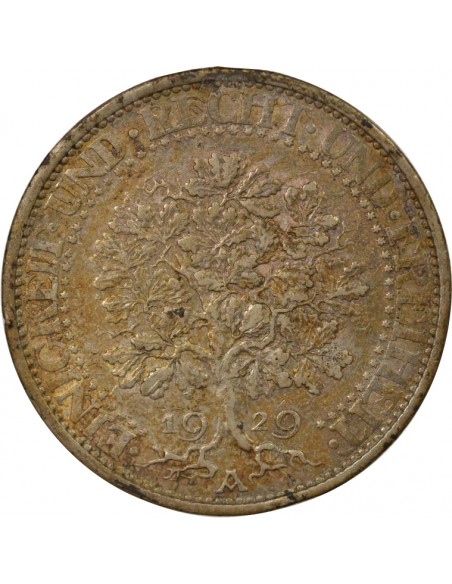 Allemagne 5 mark Argent 1929 A Berlin