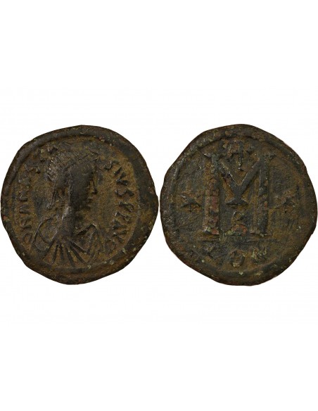 Empire Byzantin Anastase I 3e Période 1 follis 498-518 Constantinople