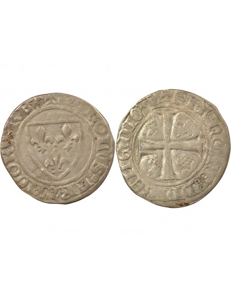 Charles VI Guénar 1 blanc Billon 1385-1422