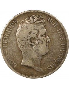 Louis-Philippe Ier Tranche en Creux 5 francs Argent 1830 D Lyon 2