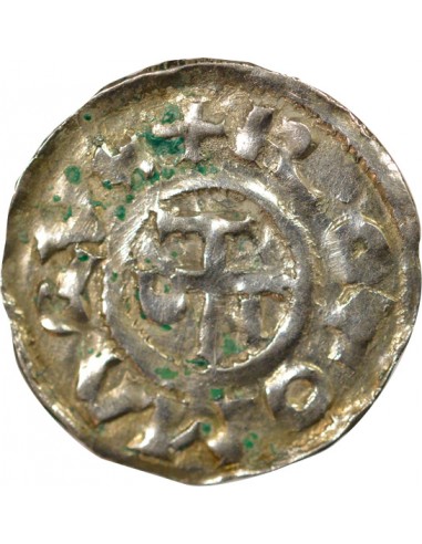 Richard I de Normandie 1 denier Argent 943-996 B Rouen