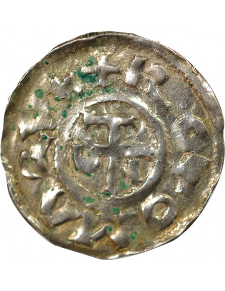 Richard I de Normandie 1 denier Argent 943-996 B Rouen