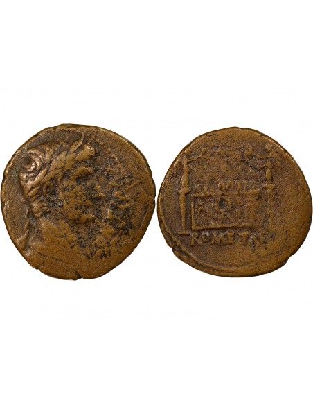 Rome Empire Auguste Autel des Gaules 1 as Bronze 10 / 6 Av JC D Lyon