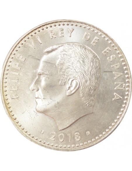 Espagne Philipe VI d'Espagne 50e Anniversaire 10 euro Argent 2018 AI Madrid