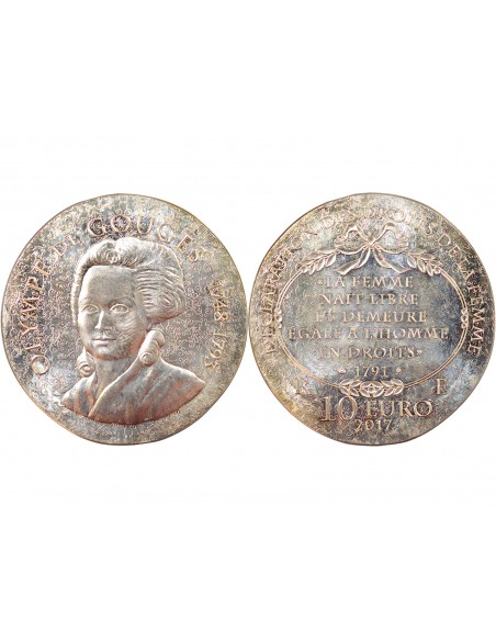 Olympe de Gouge 10 euro Argent 2017 Pessac