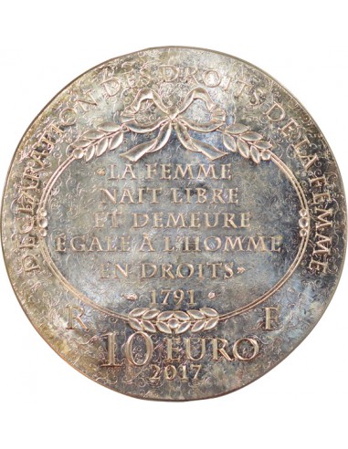 Olympe de Gouge 10 euro Argent 2017 Pessac