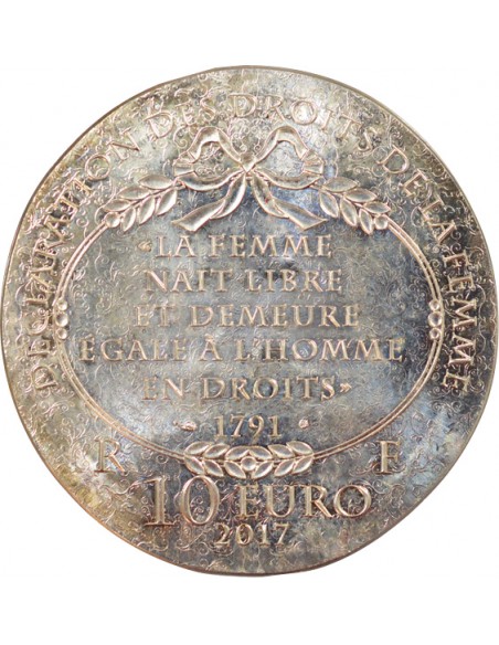 Olympe de Gouge 10 euro Argent 2017 Pessac