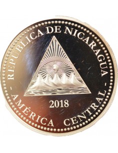 Nicaragua Jaguar 100 cordobas Argent 2018 Auckland 2