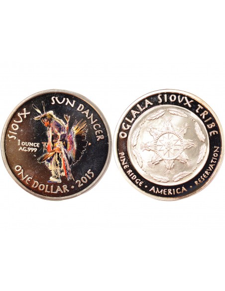 USA Sioux / Sun Dancer 1 Dollar Argent 2015