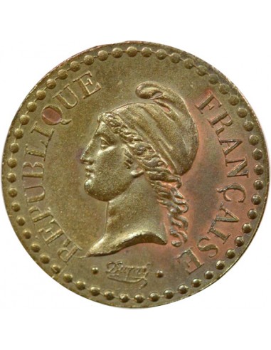2e République 1 centime Bronze 1848 A - Paris