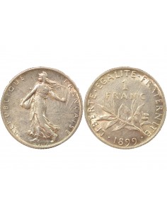 Semeuse  1 franc Argent 1899 Pessac 2