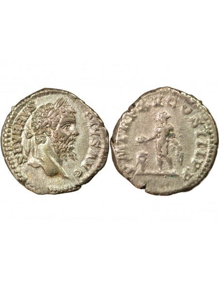 Rome Empire Septime Sévère Genius 1 denier Argent 207 R Rome